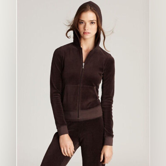 ASO NWT Y2K✨ Vintage Juicy Couture Velour Set Chestnut Medium Jacket Small Pant! - Picture 2 of 10